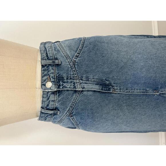 Free People x We the Free - Women's Blue Denim Maxi Skirt with Slit, Size 8 - Picture 5 of 12